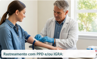 Imagem de médico fazendo coleta de sangue em paciente