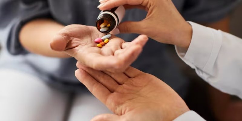 Imagem de paciente recebendo medicação.